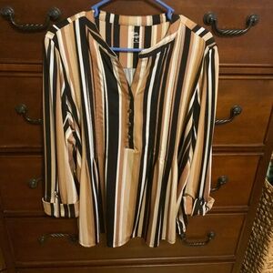 Kim Rogers Top Black Brown XL